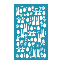 Easter Rabbit Silk Screen Stencil for Clay DIY Printing-SY157
