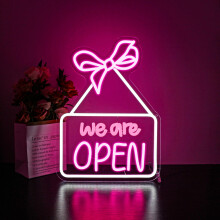 Neon Sign LED Light for Wall Decor, Bar Cafe Party Beer Display, USB Powered Pink