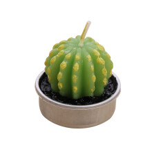 Scented Smokeless Cactus Tea Light Candles Mini Succulent Design for Home Wedding Party Decor