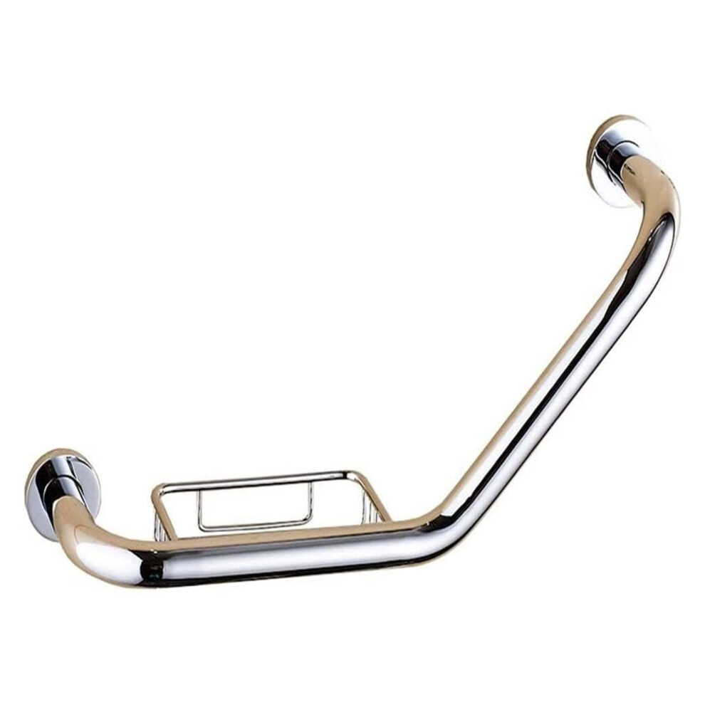 Grab Bars Stainless Steel Curved Shower Safety Handle with AntiSkid Grip for Elderly Bathroom Use