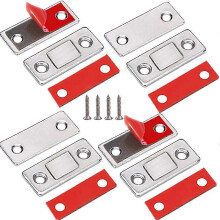 (As show, One size) 4 Pack Slim Cabinet Door Magnetic Closure Drawer Magnet Adhesive Cabinet Latches