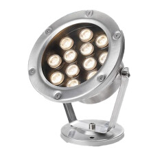LED Underwater Pond Light RGB 12V IP68 Waterproof Stainless Steel Spotlight 180 Adjustable