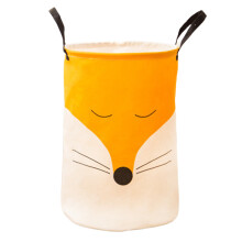Cesto de roupa suja Baan em poliéster para armazenamento de brinquedos infantis, ideal para soluções criativas de decoração de quartos.