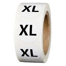 Environmentally Friendly Clothing Size Stickers, 1 Inch Round Adhesive Labels, High-Quality Paper Ensures Durability, Easy Peel Stick And Long Lasting