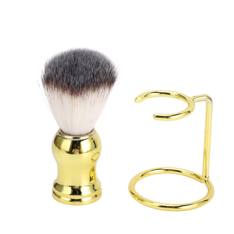 Shaving Brush with Stand for Men, Synthetic Hair, Ergonomic Grip, QuickDry, Travel or Barber Use
