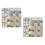 2pcs Handmade Drink Shell Square Coasters Heat-Coffee L 1