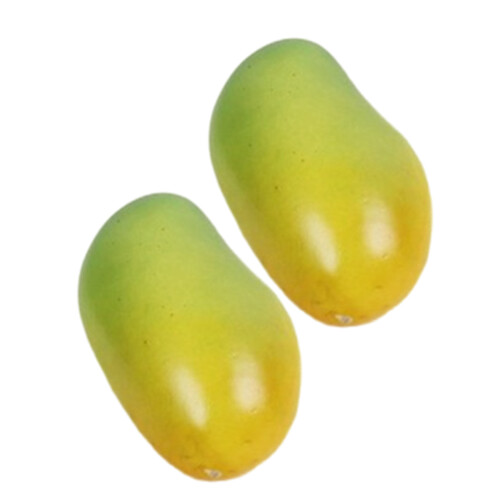 2pcs Decorative Simulation Faux Fruit Artificial-Green mango