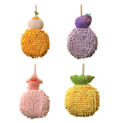 Cartoon Chenilles Hand Towel Drying Balls High Absorbency-squid 1