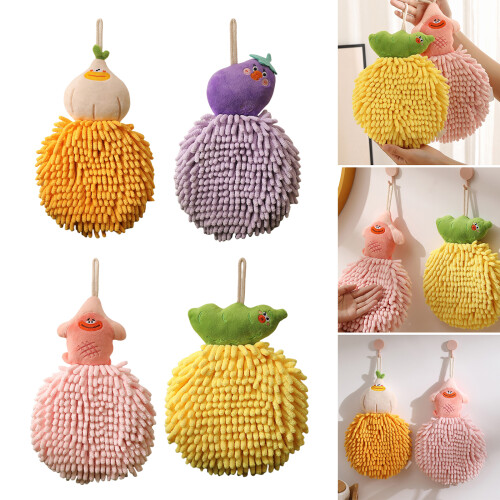Cartoon Chenilles Hand Towel Drying Balls High Absorbency-squid 2