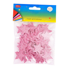 Autocollant étoile scintillante, adhésif étoile, pour- rose