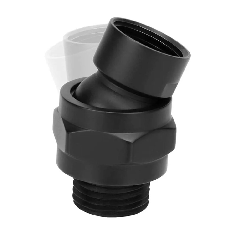 360 Shower Head Swivel Adapter Universal Rotatable Connector For Fixed Handheld Rain Showers Black 9119770593870