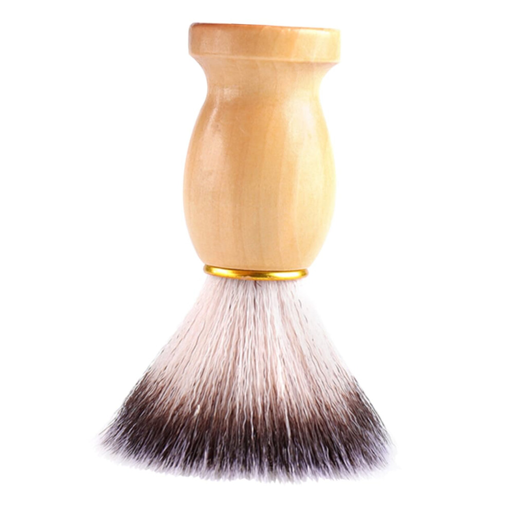 Wooden Handle Shaving Brush for Men with Soft Bristles, Beard Grooming Brush for Travel