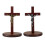 Catholic Wood Jesuses Christ Crosses Table Centrepiece-Antique 2