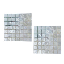 2 stks Warmte-isolatie Vierkante Shell Onderzetters-Witte L