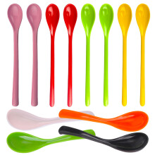 12Pack Egg Spoons, Plastic Spoons, Long Spoons, Jam Spoons, Soup Spoons