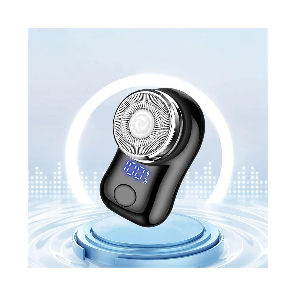 Black Electric Shaver For Men With Sharp Floating Blades, Usb Typec Rechargeable Beard Trimmer,