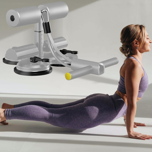 Sit down trainer ab workout, 716 pounds weight capacity, gray. 1