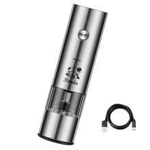 Broyeur à épices électrique pratique,-Couleur acier inoxydable