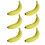 Modèles de bananes artificielles décoratives, 6 pièces, 1