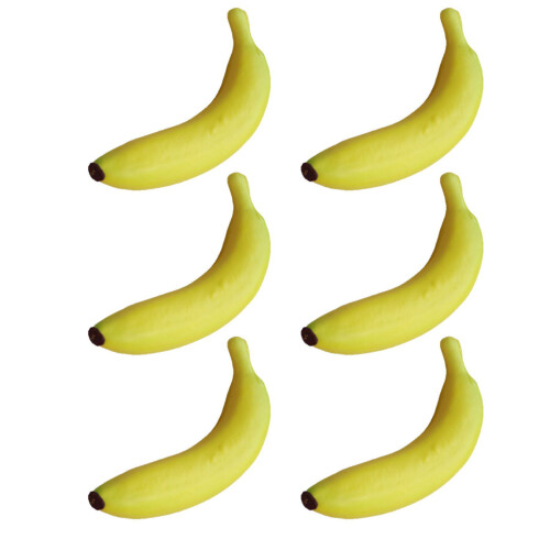Modèles de bananes artificielles décoratives, 6 pièces,