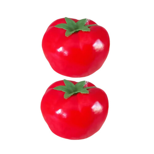 Décoration de fausses tomates de couleur vive pour ajouter-Rouge
