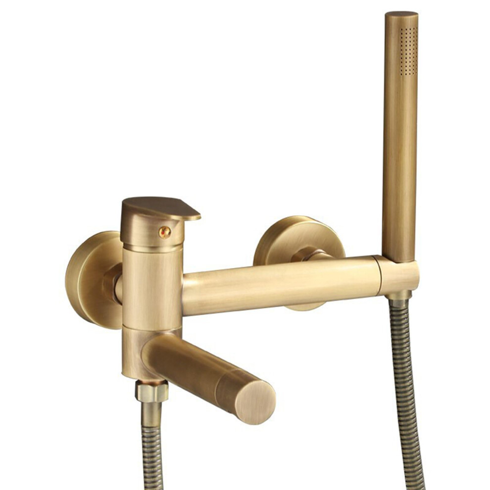 Antique Wall Mounted Bath Shower Mixer Tap With 90 Rotating Spout And Single Lever Faucet For Bathtub 9001264790141