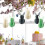 6pcs Lovely Rabbit Honeycomb Ornaments Tree Hanging-Gray 7