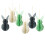 6pcs Lovely Rabbit Honeycomb Ornaments Tree Hanging-Gray 5