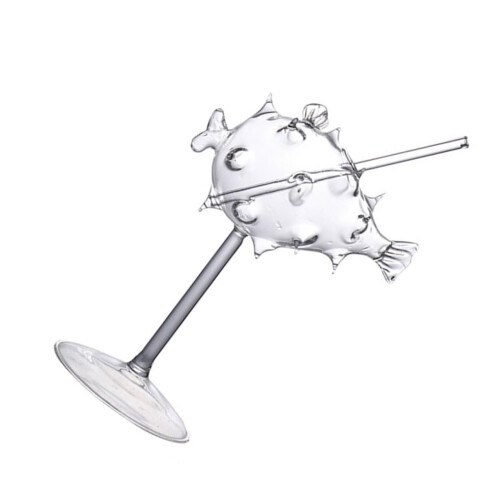 1 Piece Creative Pufferfish Shaped Cocktail Glass for Parties
