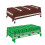 Ensemble de 2 housses de table de touché durables pour-Vert 2