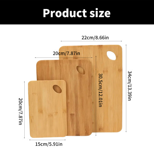 Bamboos Cutting Boards Fruit Vegetable-Three piece suit 2