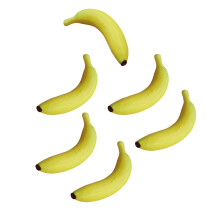 Set van 6 imitatiebananenmodellen, kunstfruitmodel,