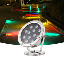 Underwater Pond Lights LED Fountain Spotlight IP68 Waterproof Low Voltage 180 Adjustable Blue 3W DC24V