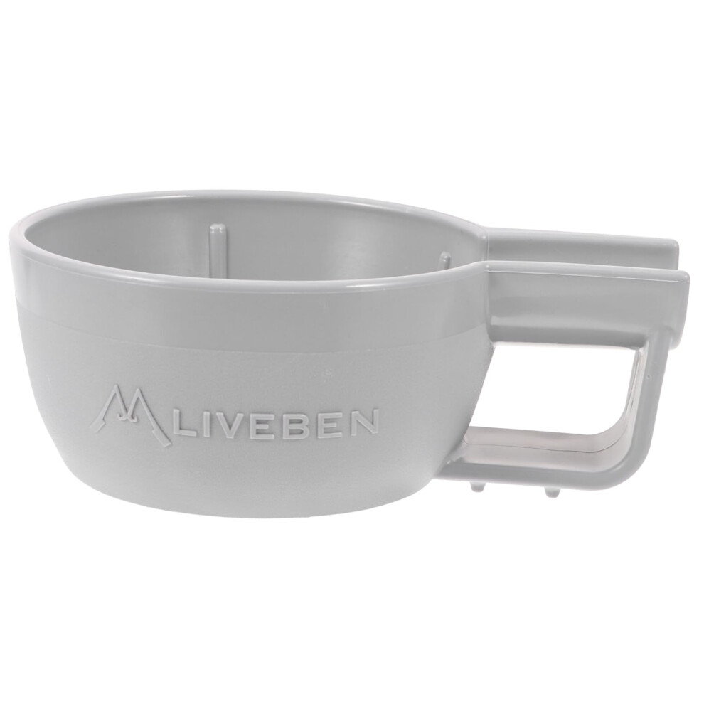 Shaving Bowl for Men with AntiSlip Stable Base, Large Opening, Durable PP Lather Cup Grey