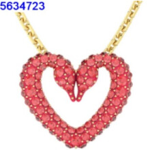 (A red necklace of heart-shaped swans) Devil's Eye Necklace, Dynamic Tassel Swan High Sparkle Austrian Crystal Necklace
