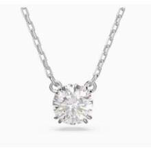 (Platinum 8-prong necklace) Devil's Eye Necklace, Swarovski Dynamic Tassel Swan Necklace