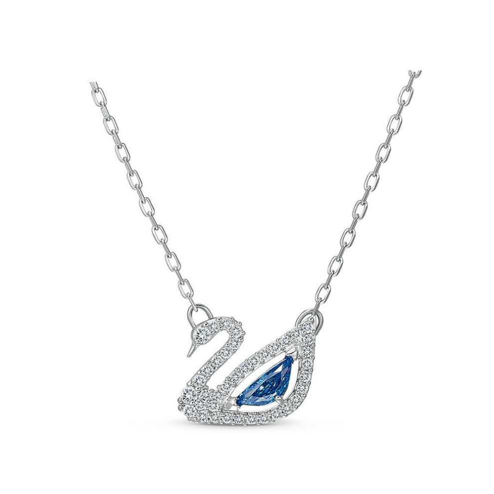 ( Diamond Swan) Devil's Eye Necklace, Swarovski Dynamic Tassel Swan Necklace Blue
