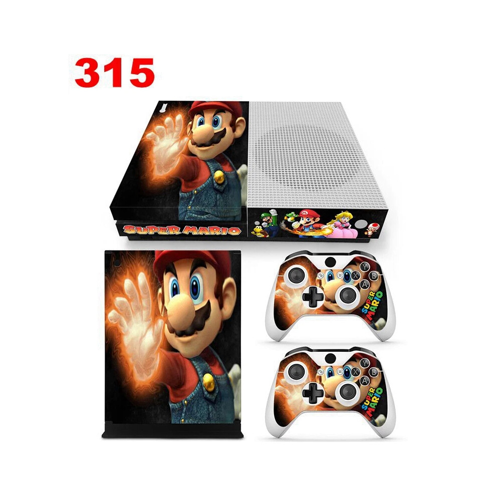 (315) New Vinyl Sticker Wrap Skin Decal Set For Xbox One S Console And 2 X Controllers 4069369267772