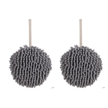Dekorative, flauschige Hängehandtücher für Familie und Gäste, dickes Trockentuch aus Mikrofaser-Chenille, schnelltrocknend, 2er-Set (stilvolles