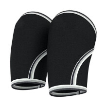 Volleyball Knee Pads 1 Pair Thick Knee Sleeves Support 7mm Compression Knee Protectors for Gym Men Women Sports Weightlifting Yoga Black White L