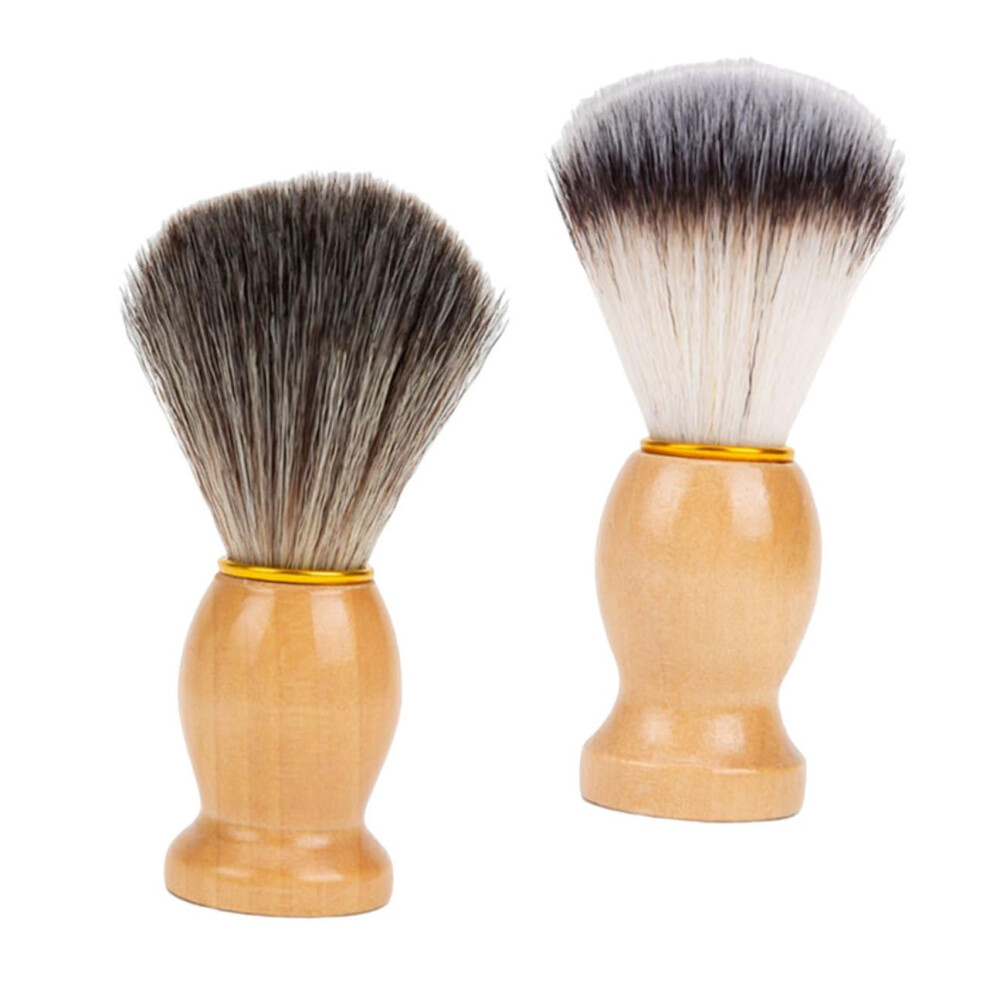 2pcs Shaving Brush and Barber Neck Duster with Soft Bristles for Beard Grooming and Salon Cleaning