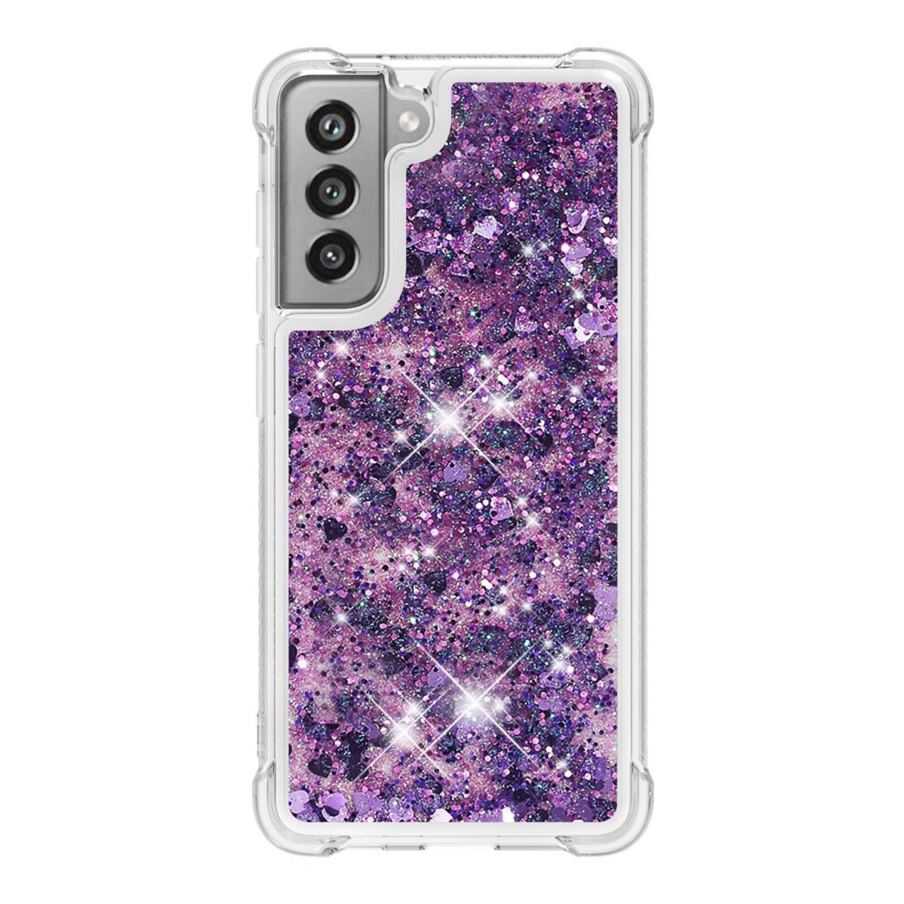 Miagon Glitter Sparkle Moving Quicksand Cover For Samsung Galaxy S24 Ref: 3483 Purple 9001264792244