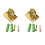 Gold Wall Plate Rope Hook Set with Large Loop for Elegant Crowd Control in Hotels and Theaters 1
