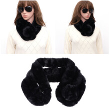 1Fakefur Sjaal Zwart Winter Sjaal Stijl