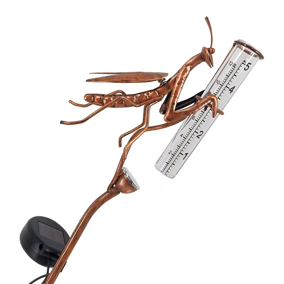 Iron And Plastic Solar Energy Rain Measure Gauge Highlighting 7754001024321