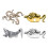 Animal Brooch Zinc Alloy Construction Scratch Resistant Lapel-D 2