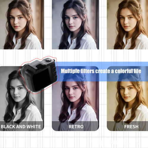 Caméra rétro résolution 1080P, 6 effets photo,-Pas de mémoire 1