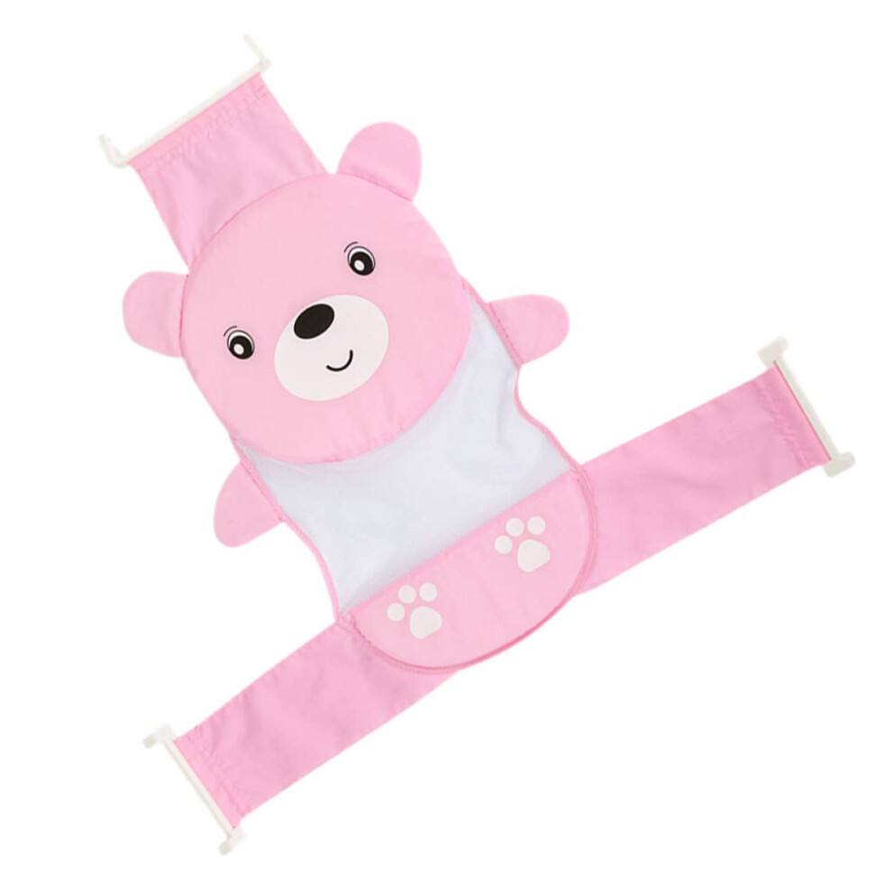 Baby Bath Seat Support Soft Mesh Safety Net for Newborn Infant Shower with Cartoon Design