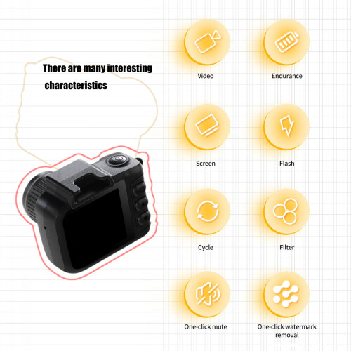 1 Set Digitalkamera mit 6 kreativen Filtern,-16 GB 2