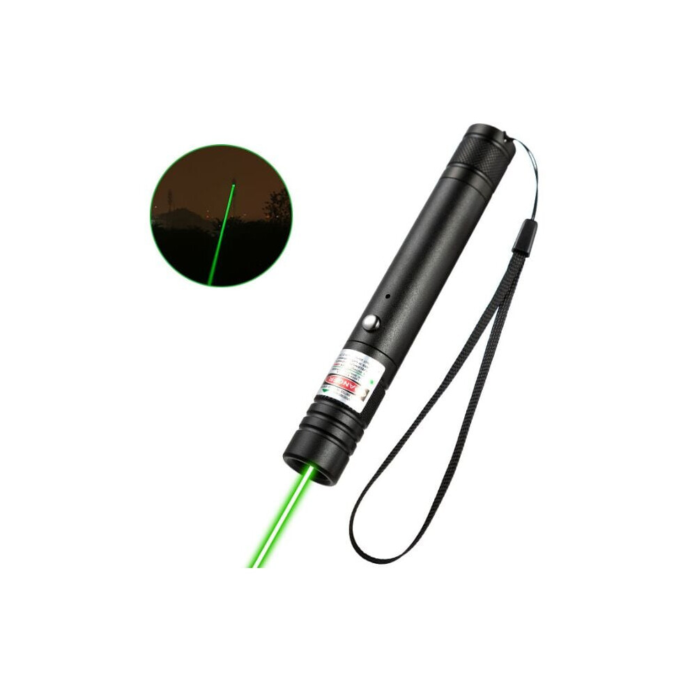 High Power Laser Pointer, Laser Pointer Long Range 2000M High Intensity Beam Rechargeable Usb Charging Flashlight With Adjustable Focus, Durable Green